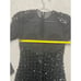 VTG Betsy & Adam LBD Dress Womens 7/8 M Black Sequin Mesh Cocktail New Year
