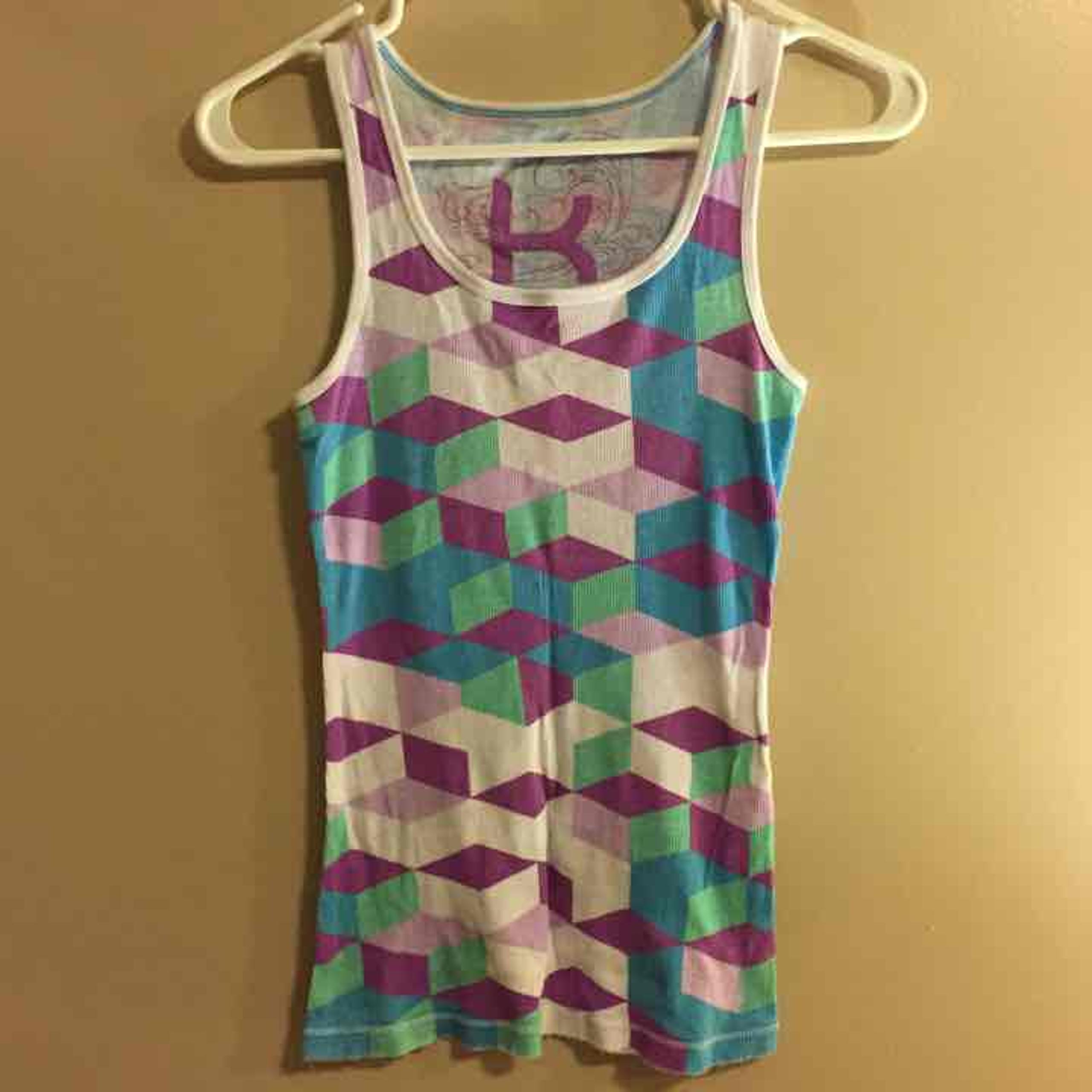 Kirra Geo Cube Abstract Tank Top Small