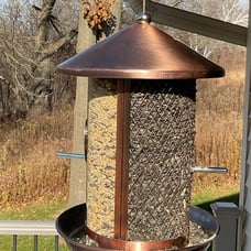 Kingsyard Metal Bird Feeder for Outdoor Hanging - Weather Resistant Chew-Proof W