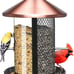 Kingsyard Metal Bird Feeder for Outdoor Hanging - Weather Resistant Chew-Proof W