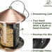 Kingsyard Metal Bird Feeder for Outdoor Hanging - Weather Resistant Chew-Proof W