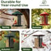 Kingsyard Metal Bird Feeder for Outdoor Hanging - Weather Resistant Chew-Proof W