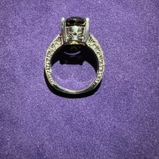 Oval Smoky Quartz Ring — FREE SHIPPING