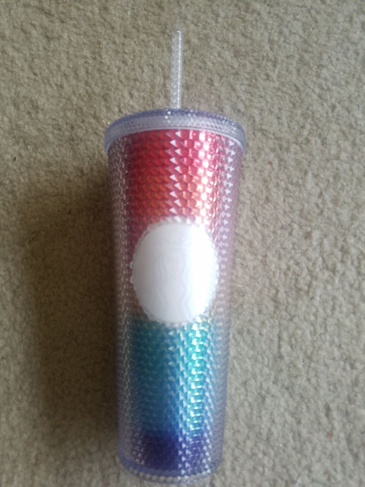 Starbucks rainbow tumbler studded