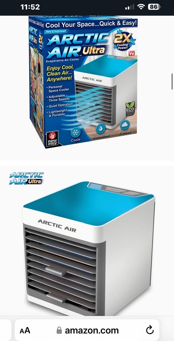 Mini arctic air conditioner great for small areas DORM ROOM