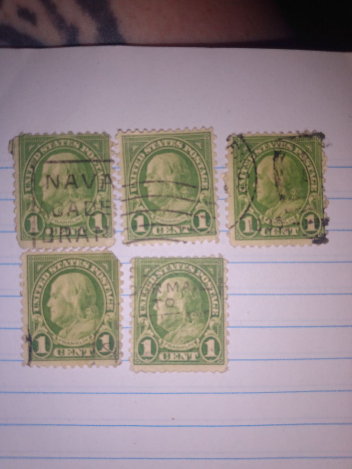 One cent postage stamp