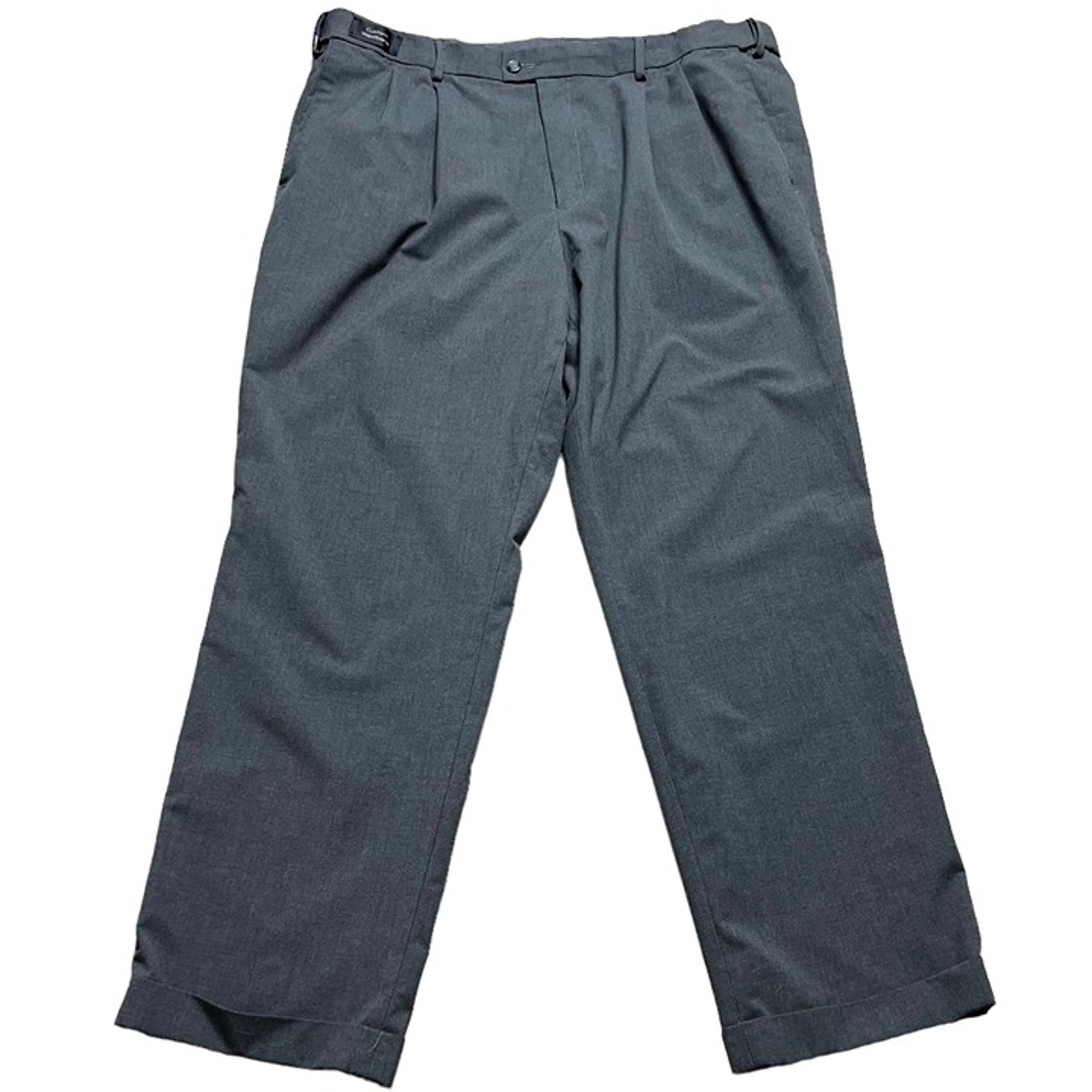 Dockers Pants Mens Size W40xL32 Prescot Pleated Classic Fit Grey Dress