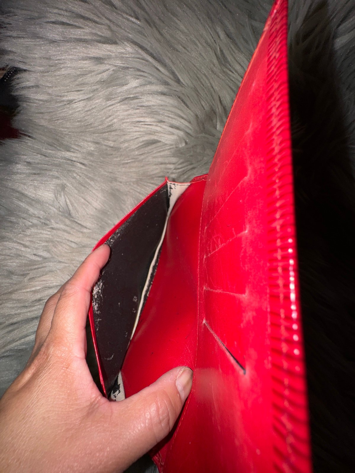 Louis Vuitton epi red bifold wallet