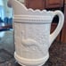 Vintage Ivory Ceramic Peacock Water Pitcher