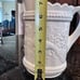Vintage Ivory Ceramic Peacock Water Pitcher