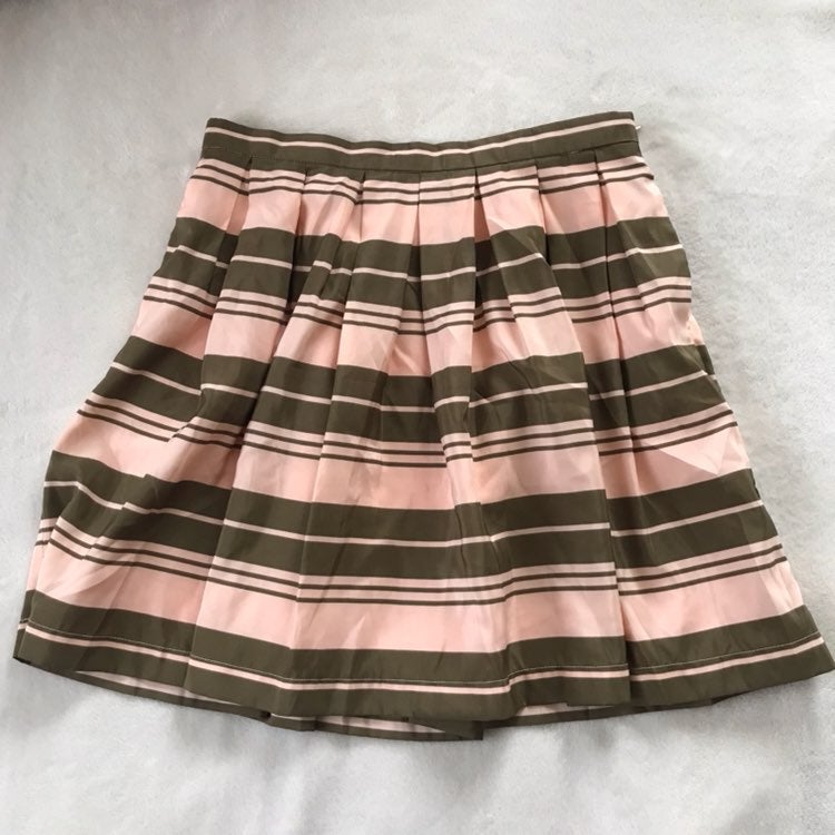NWOT Sz 4 Pink Green Pleated Skirt