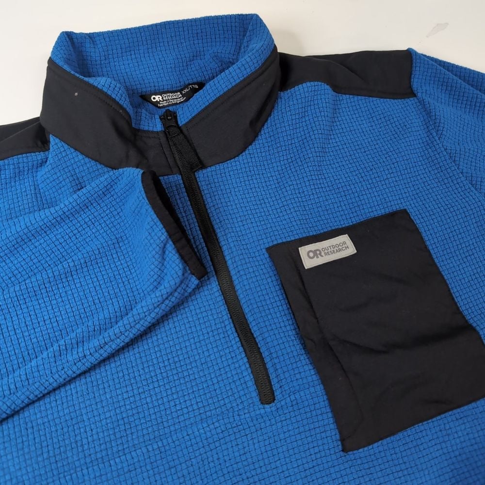 Outdoor Research Trail Mix Quarter Zip Pullover Men's XXL Fleece Blue