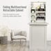 Wall Mounted Computer Desk Floating Writing Table White Foldable Cabinet Storage