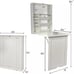 Wall Mounted Computer Desk Floating Writing Table White Foldable Cabinet Storage