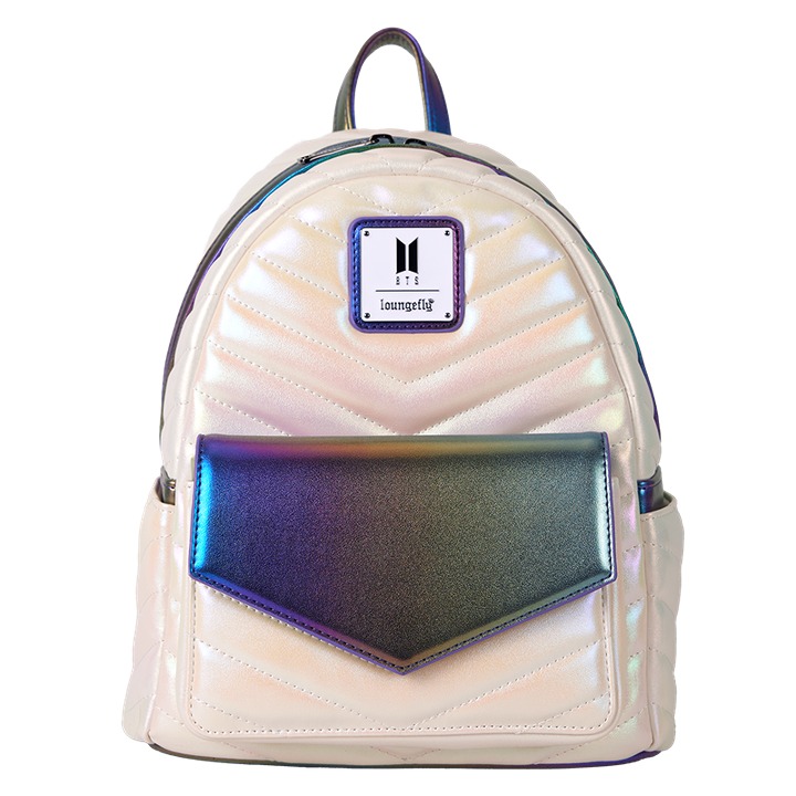 Funko Pop! By Loungefly BTS Iridescent Quilted Mini Backpack. ( FreeShip )