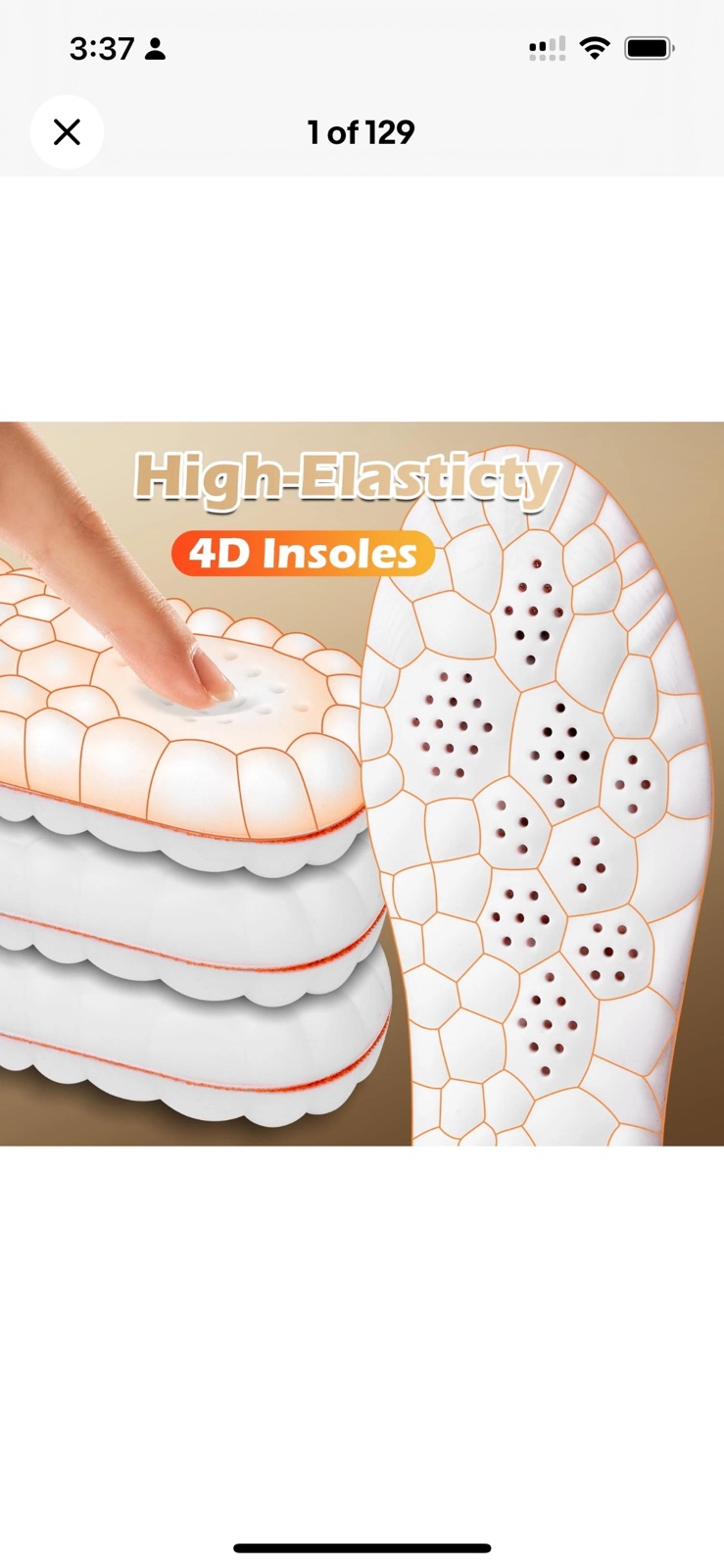 Memory foam insoles/orthopedic support (new!) Message me your size to proceed
