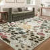 5x7 Area Rug Boho Floral Rugs Machine Washable Rug Foldable Distressed Thin Rugs