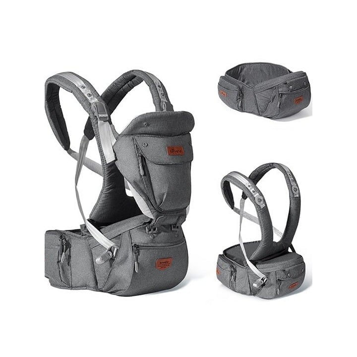 Sunveno Baby Hipseat Ergonomic Baby Carrier, Gray, HC22094