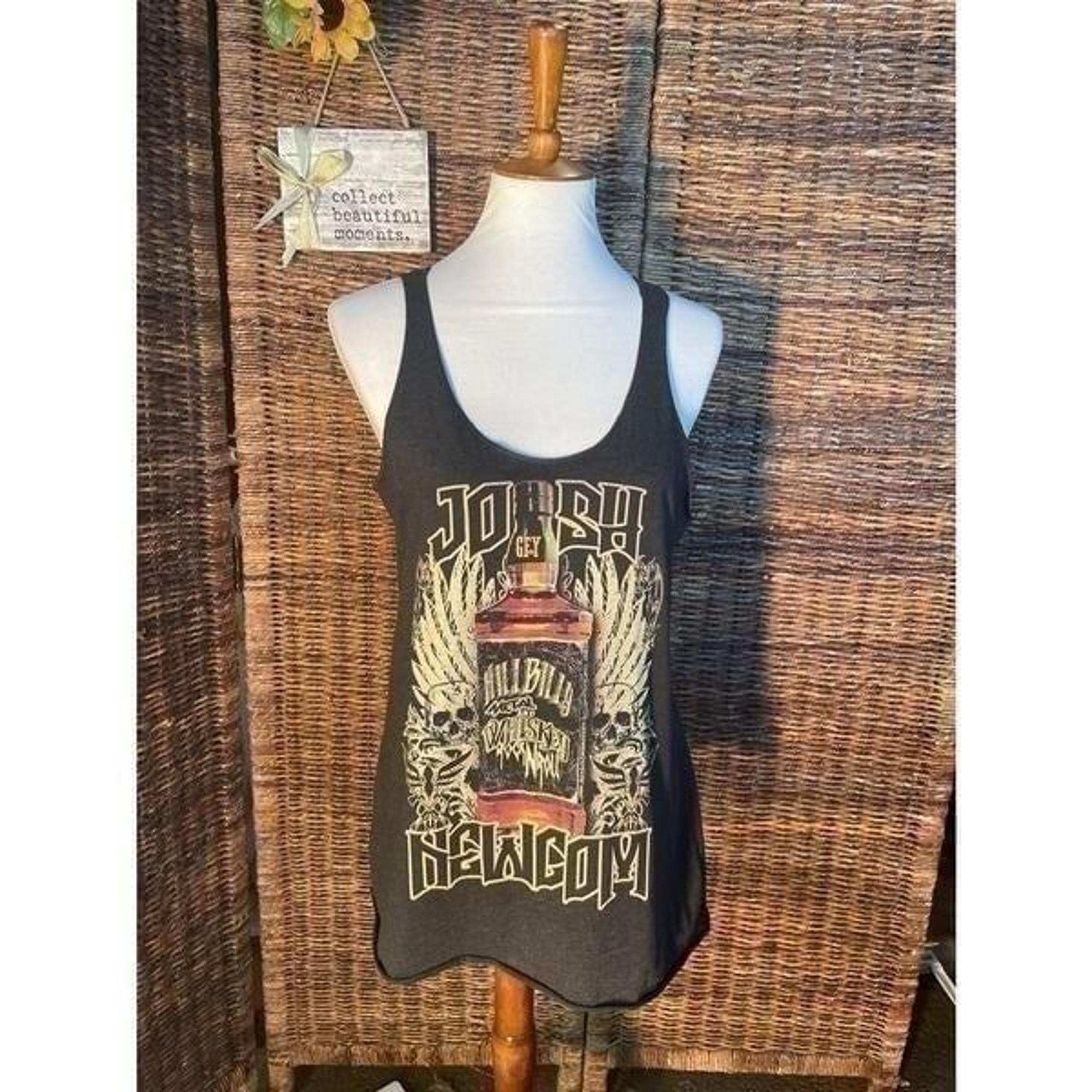 BNWOT! Next Level Apparel  Tank Top Josh Newcom Hillbilly Metal & Whiskey Rick a