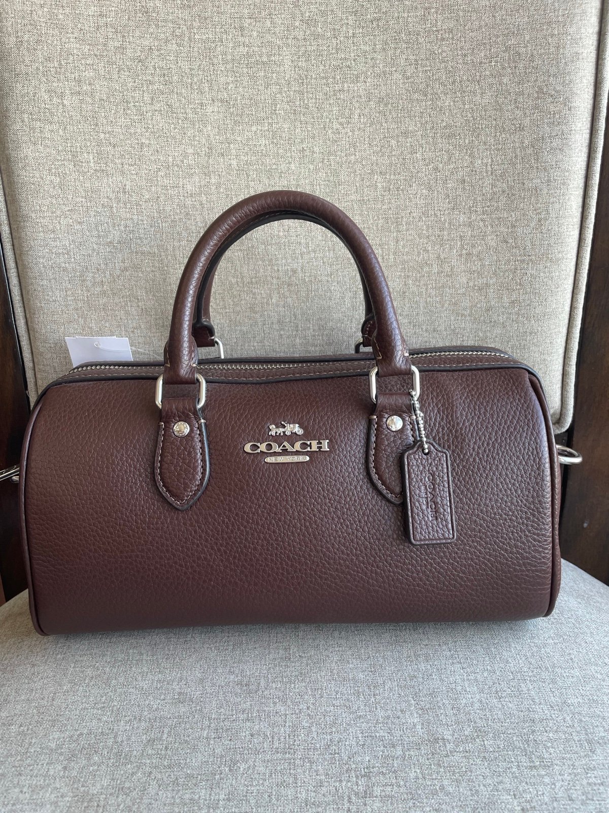NWT！COACH ROWAN LONG SATCHEL BAG（COACH CV964）SILVER/MAPLE mather day gift