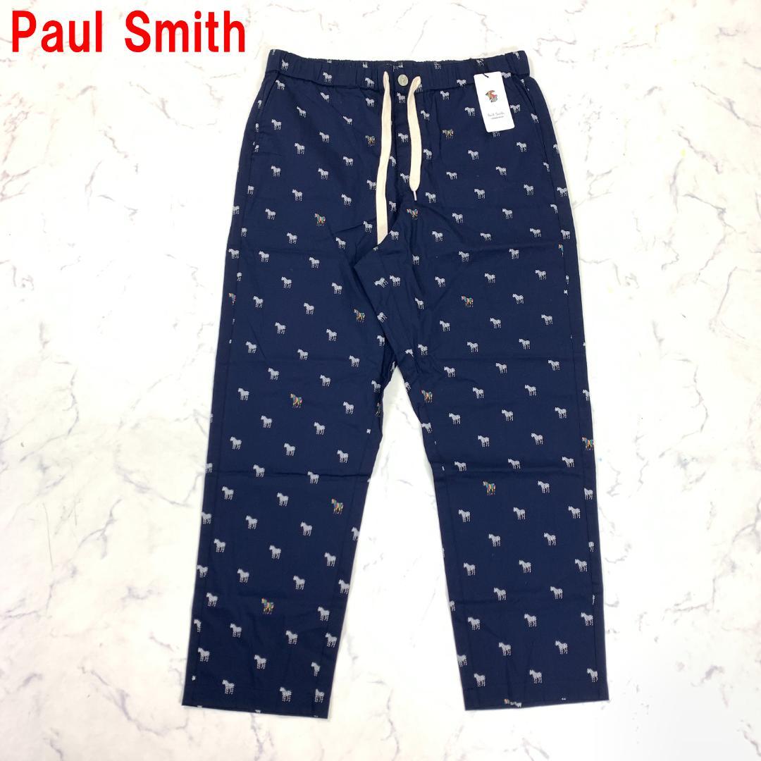 A5513 Brand New with Tag Paul Smith Pants Roomwear Cotton All-Over Print Navy LL