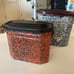 2 vintage 50s French brown and red lunch box