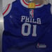 Philadelphia 76ers pet Jersey size small/medium