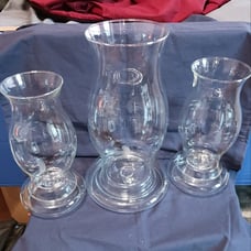 Princess house crystal shade candle holder set of 3