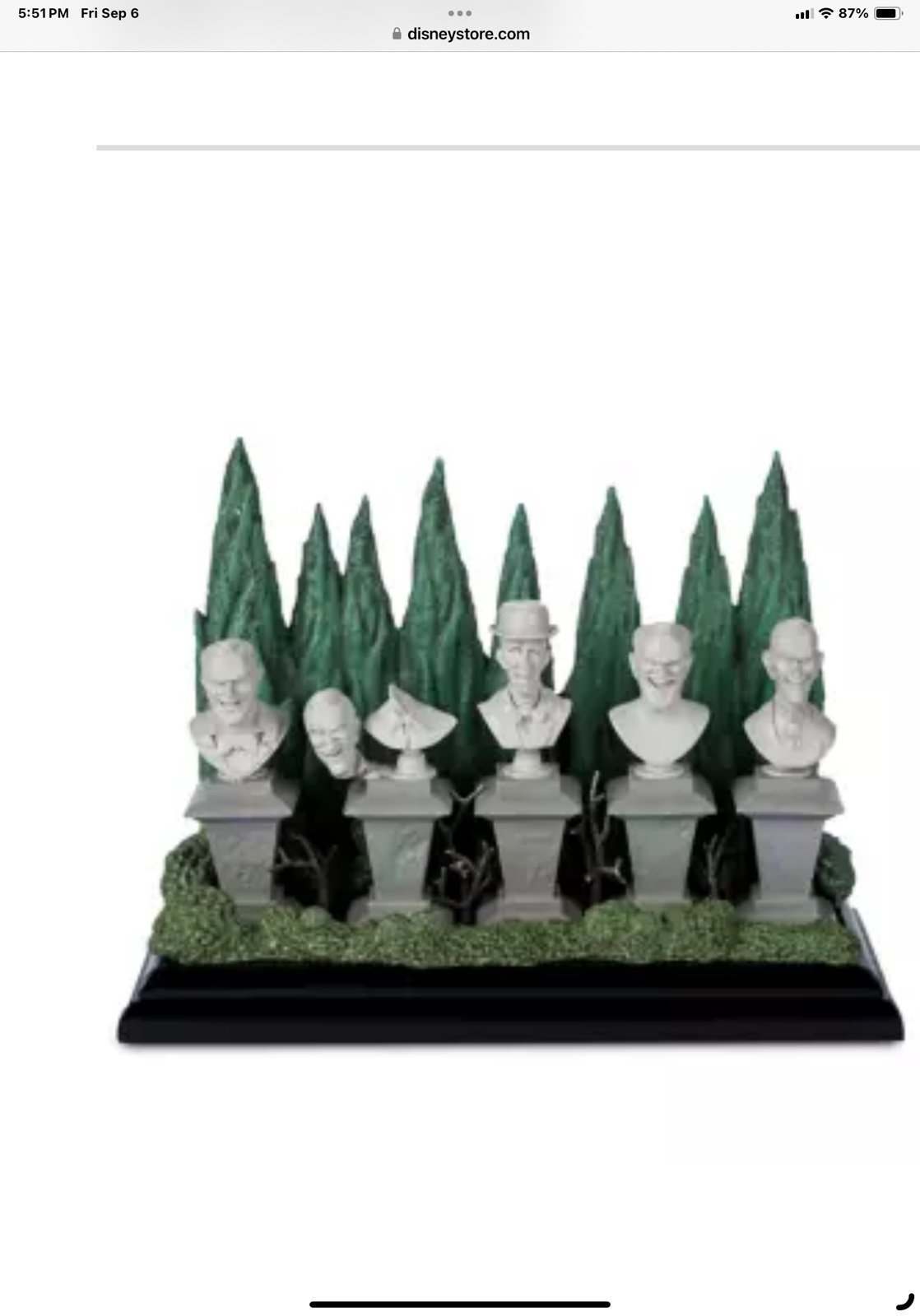 NWT LE SOLD OUT HAUNTED MANSION COLLECTABLE 6 PIECES LIGHT UP AND SING Disney Halloween