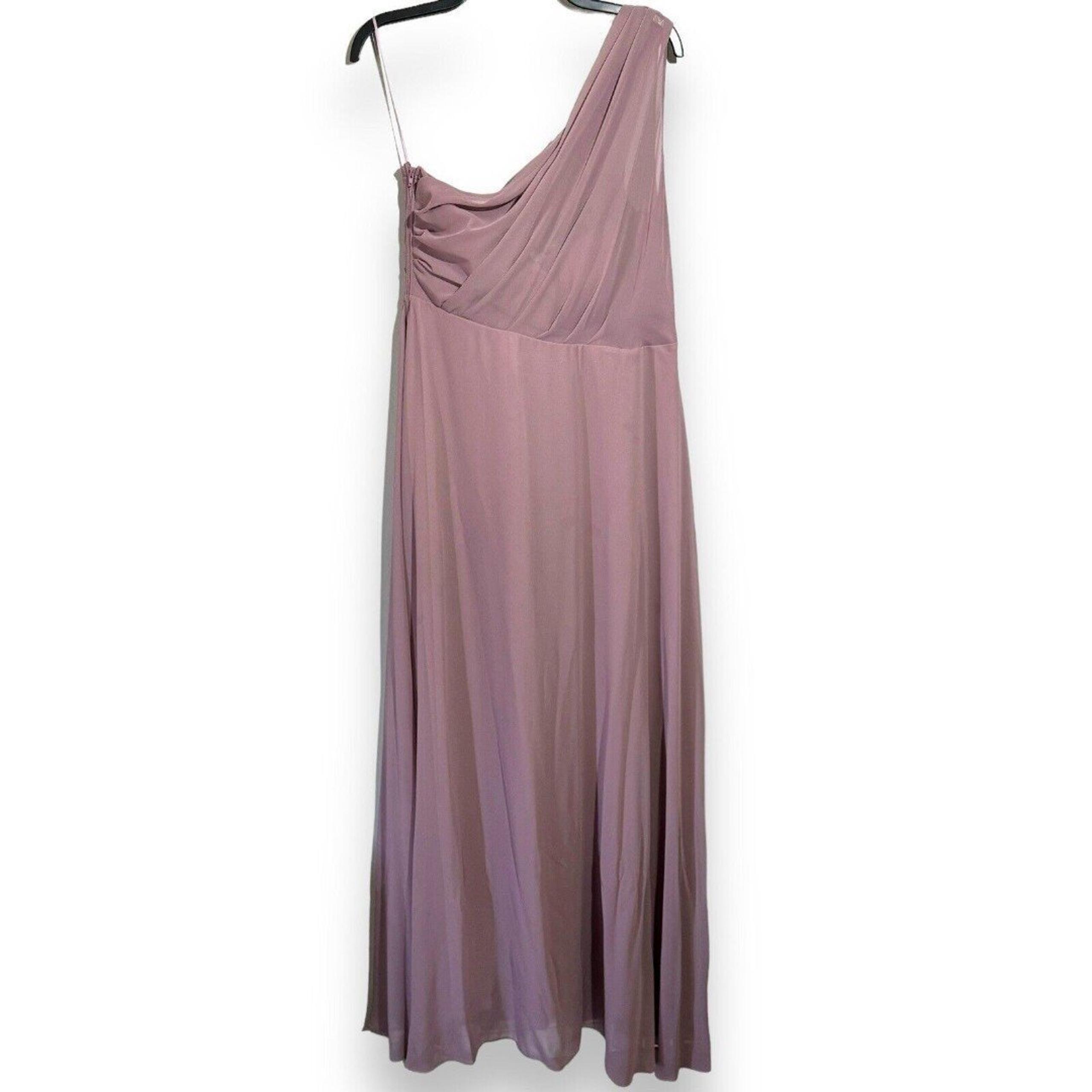 Birdy Grey Kira Chiffon Dark Mauve Dress Womens Xl Bridesmaid Wedding Purple
