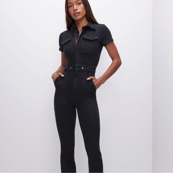 NWT Good American jumpsuit skinny bottom