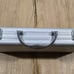 Backgammon Set Game Silver Carry Case 14x9 Sage Green Board Folding Complete