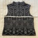 St. John Lace Pattern Sleeveless Mock Neck Sweater Top