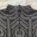 St. John Lace Pattern Sleeveless Mock Neck Sweater Top