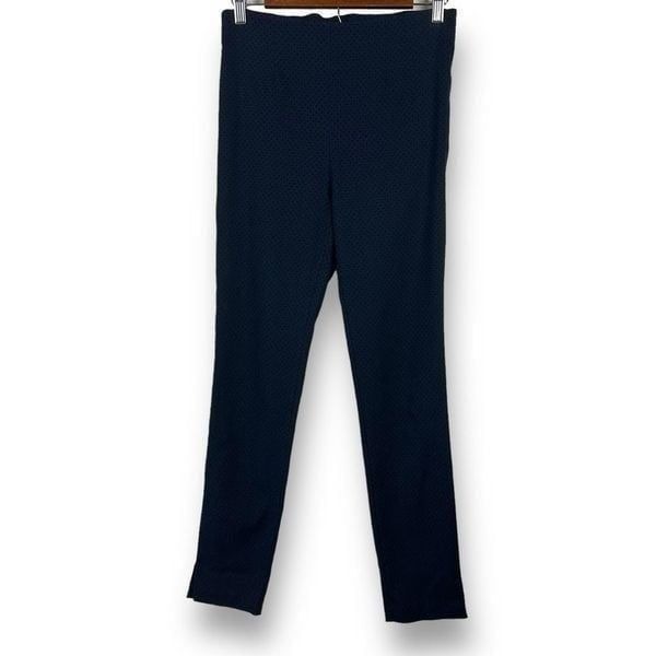 Tribal Women's Size 8 Diamond Print Jacquard Dress Pants Blue Black Stretchy