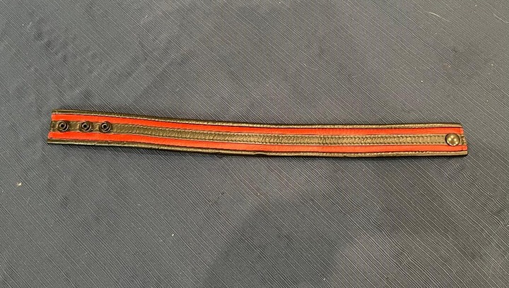 Leather Masters Red and Black Leather Choker