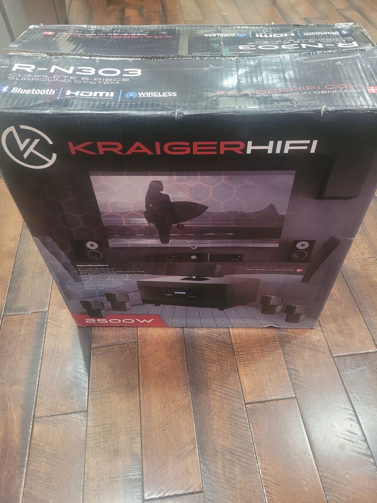 Kraiger HIFI 2500W R-N303 complete 6- piece surround system