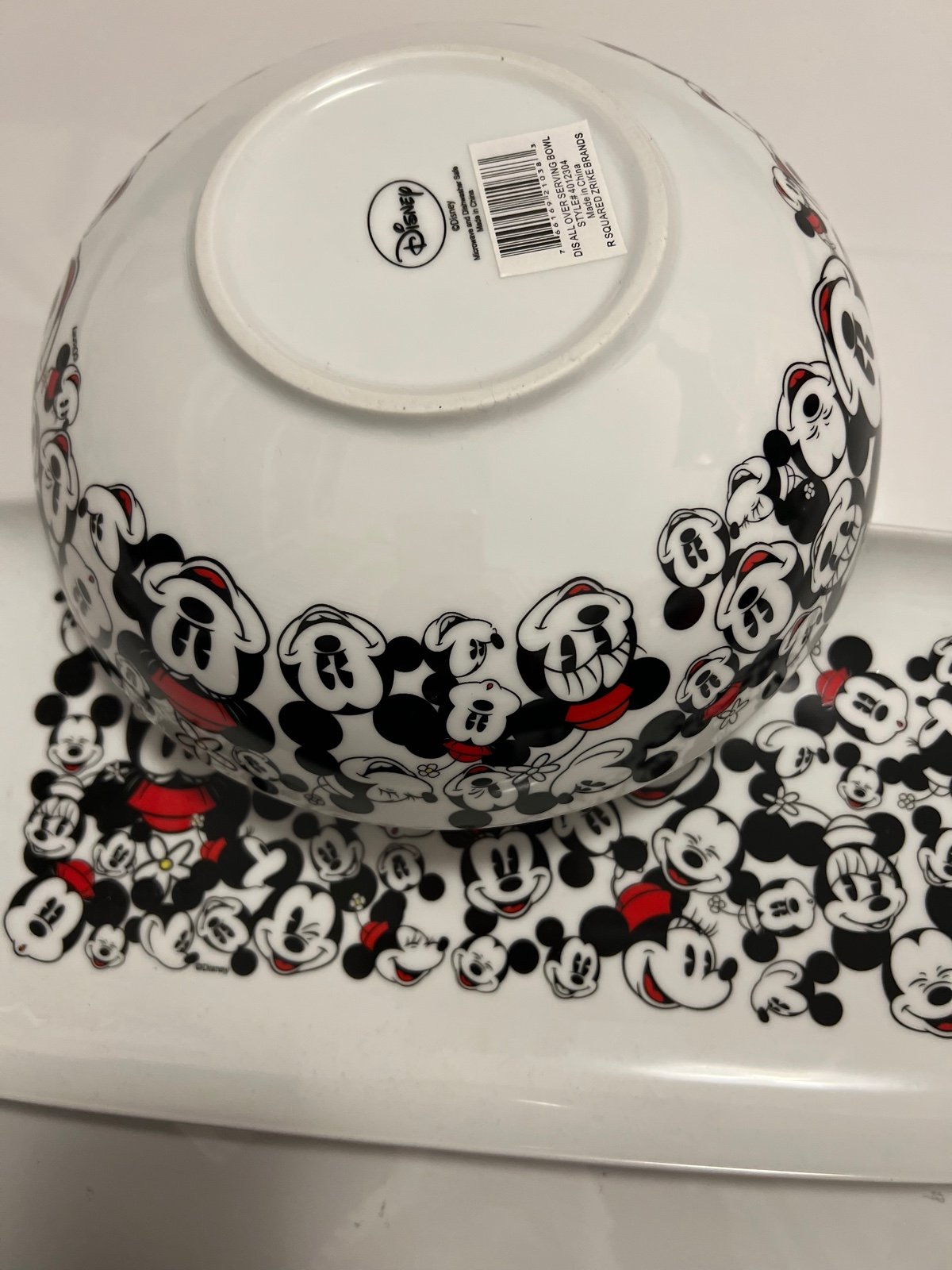 Disney All Over Mickey & Minnie Mouse Serving Set
