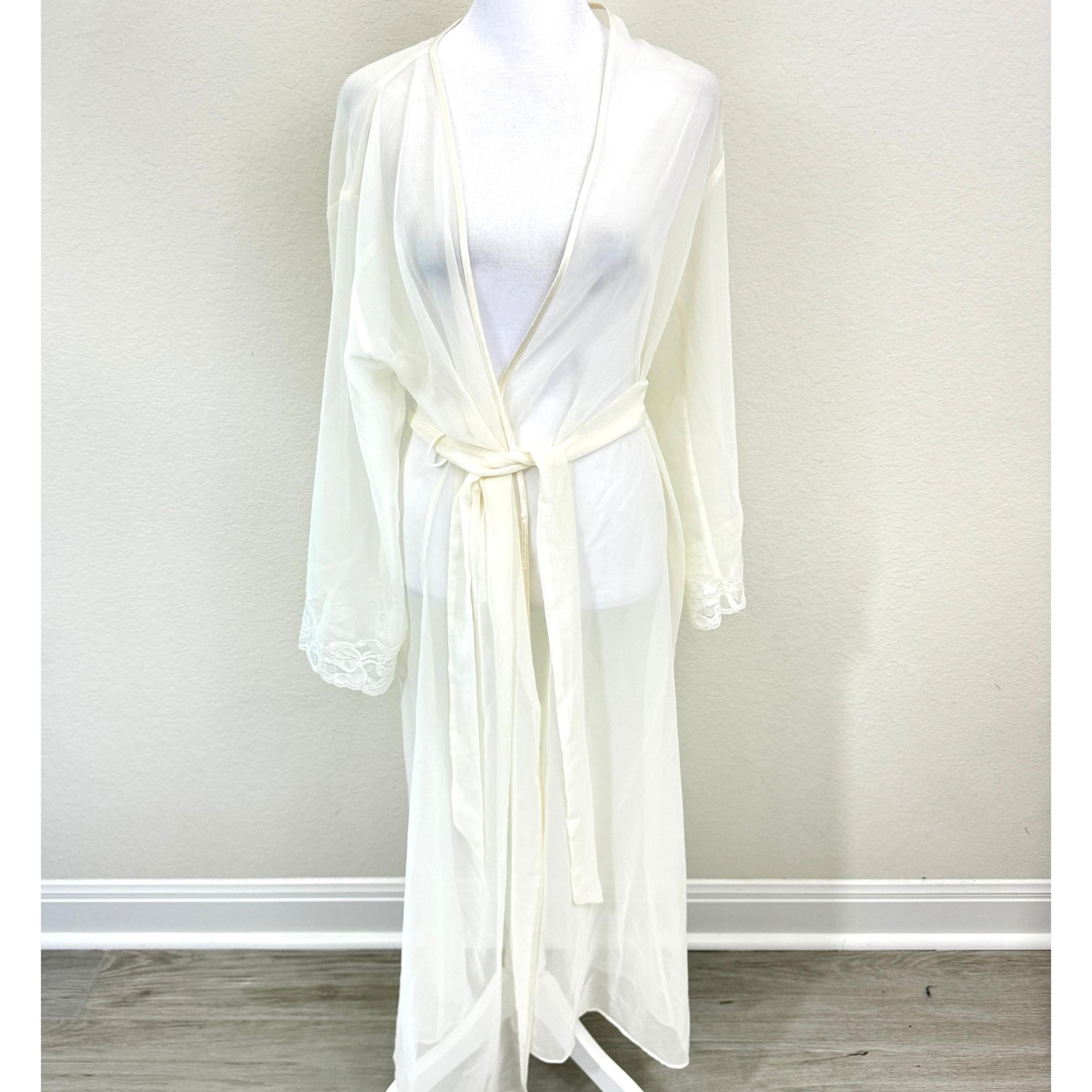Jones New York Women's Sheer Lace Long Size S/M Robe