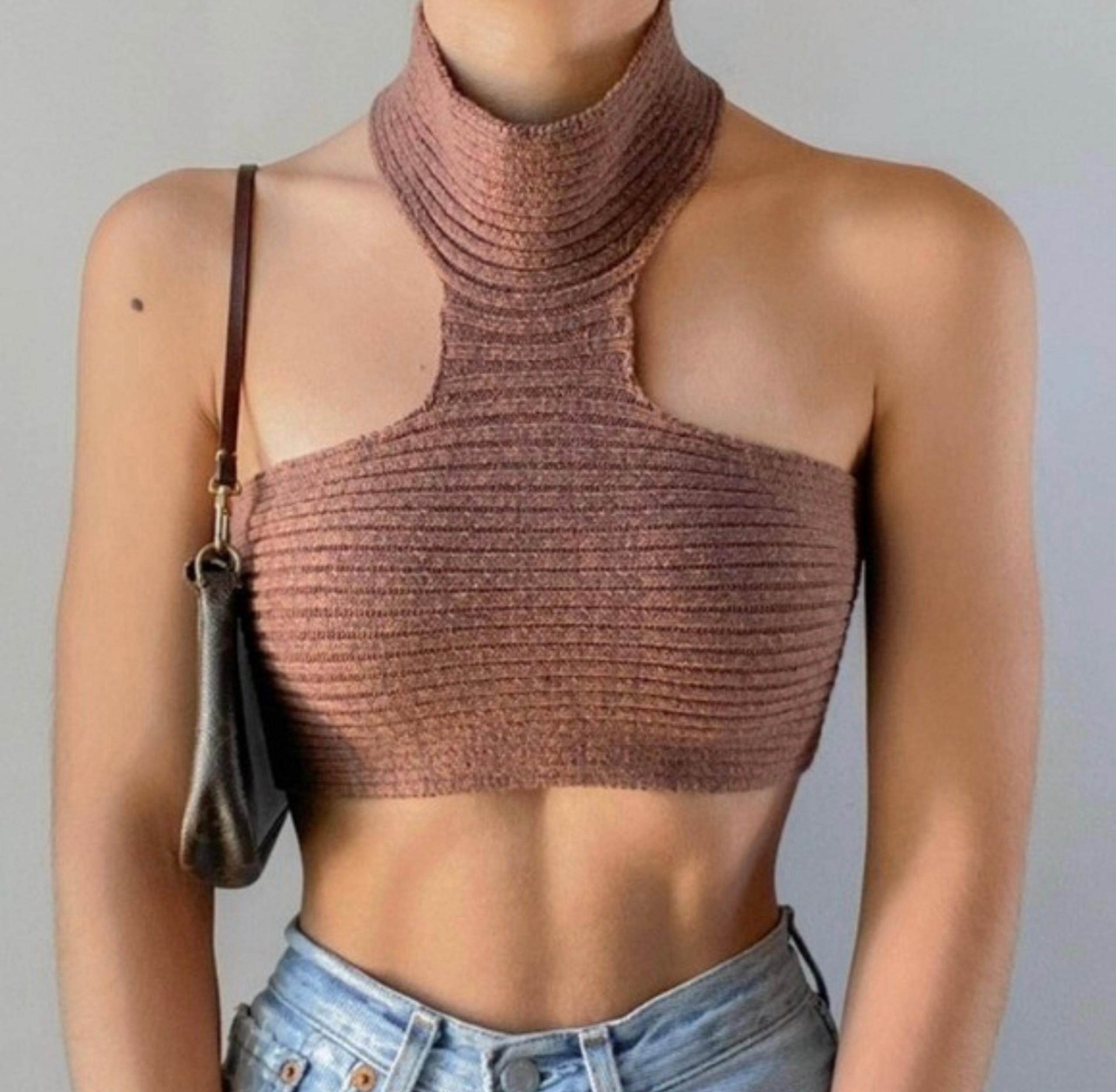 Urban Outfitters Cropped Halter Tank Top