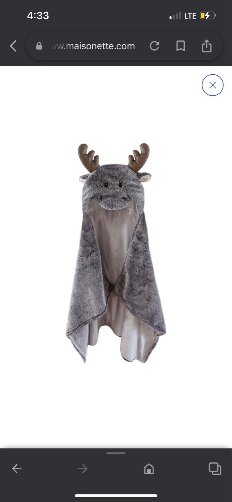 Mon Ami Hooded Moose Blanket