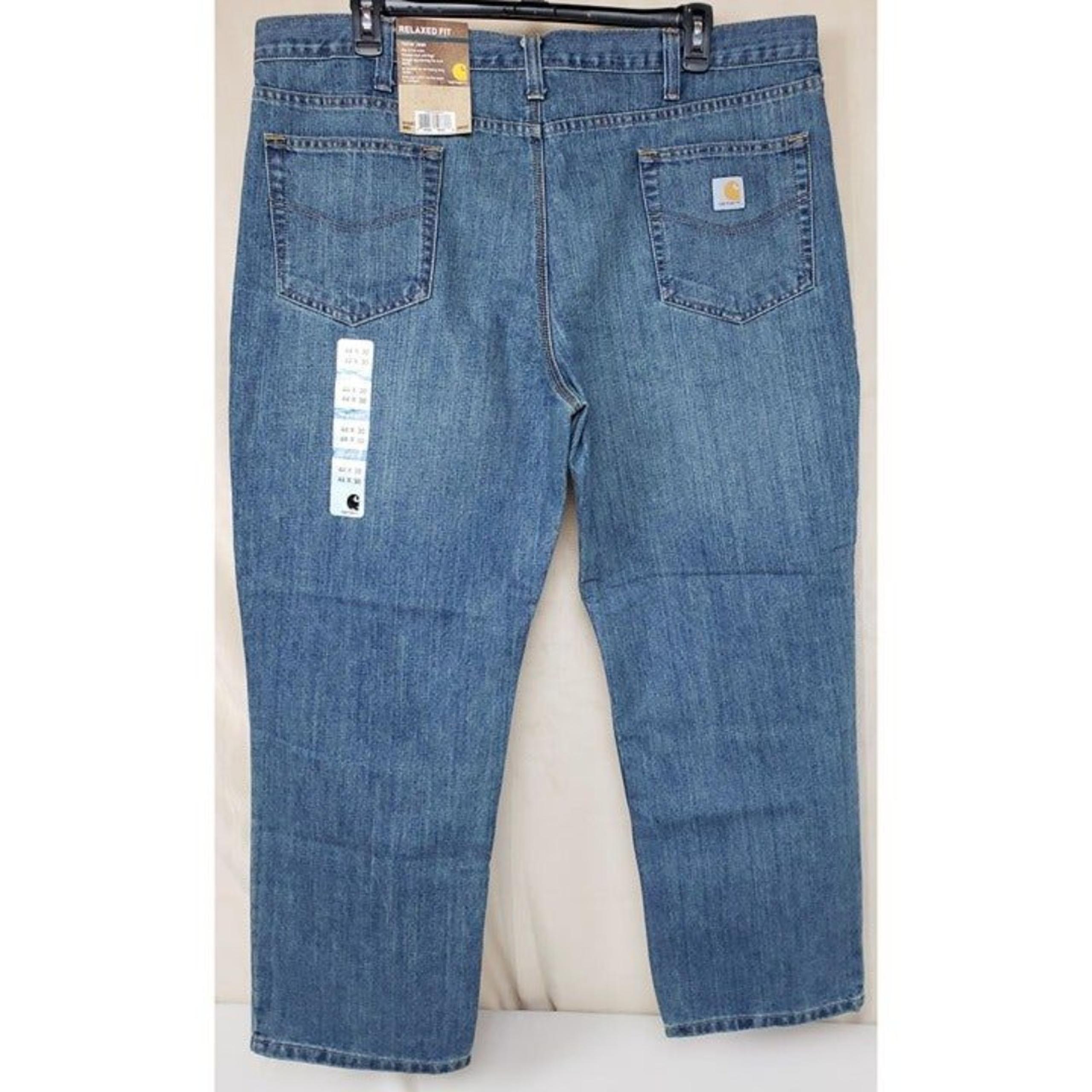 Carhartt Men's 44x30 Holter Jean Relaxed Fit Frontier Blue Denim 101483 980