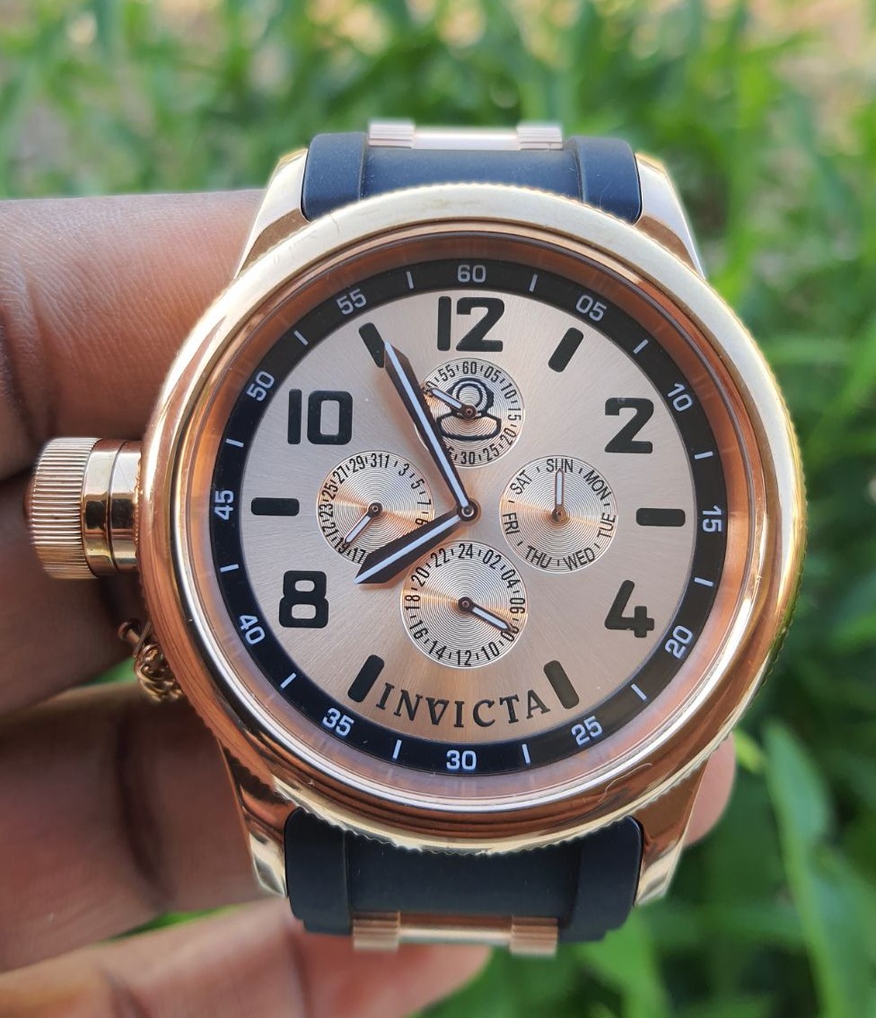 Invicta Russian Diver Rose-Gold Polyurethane Strap Quartz Men's Watch 1804