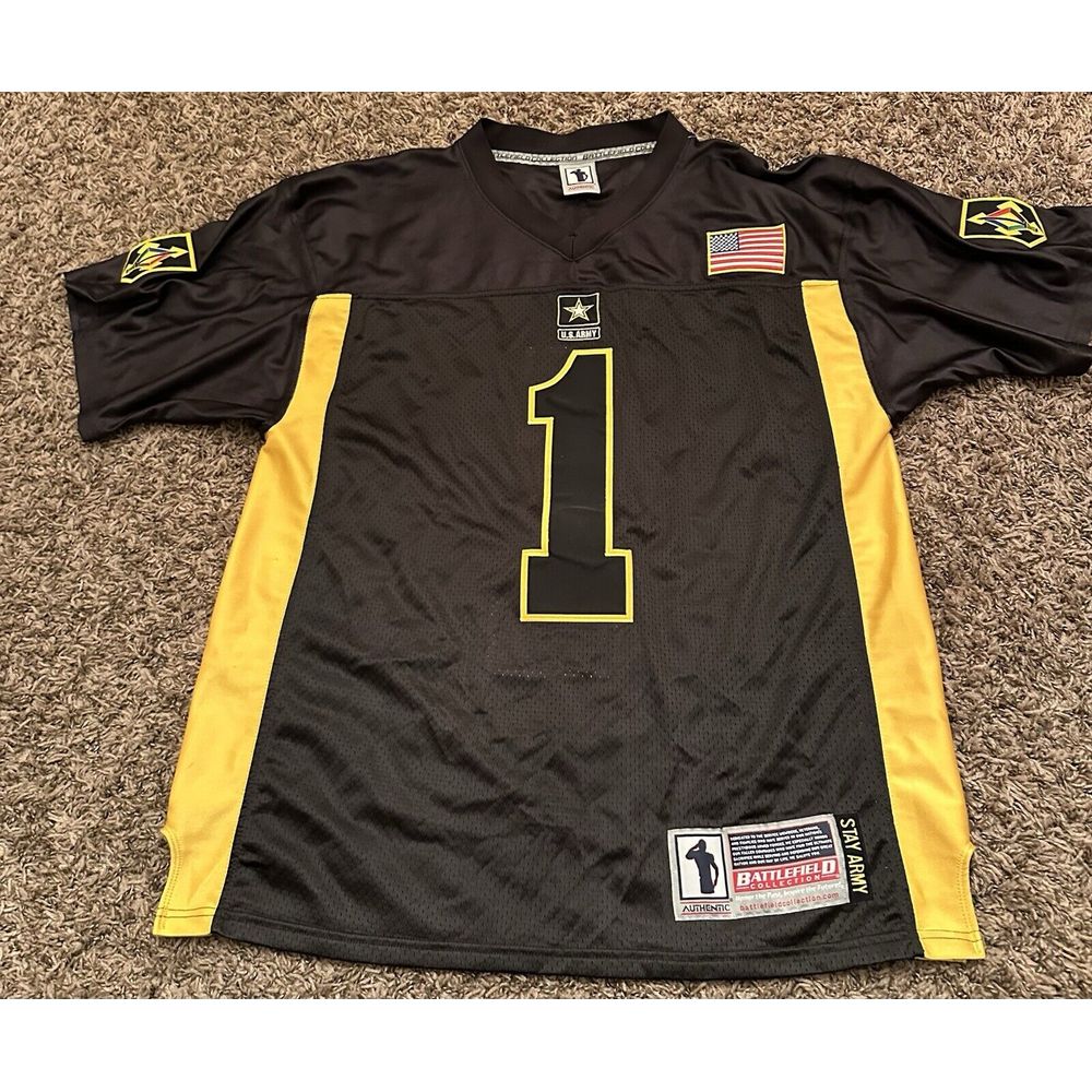 U.S. Army Stay Maneuver Support MSCOE #1 Football Jersey Army Retention Size L