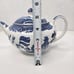 Vintage Blue Willow Johnson Brothers Teapot England 9.5 X 6 Asian Scene