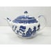 Vintage Blue Willow Johnson Brothers Teapot England 9.5 X 6 Asian Scene