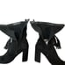 CHELSEA & ZOE Black Mid High Heeled Boots Size 8