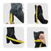 CHELSEA & ZOE Black Mid High Heeled Boots Size 8