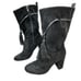 CHELSEA & ZOE Black Mid High Heeled Boots Size 8