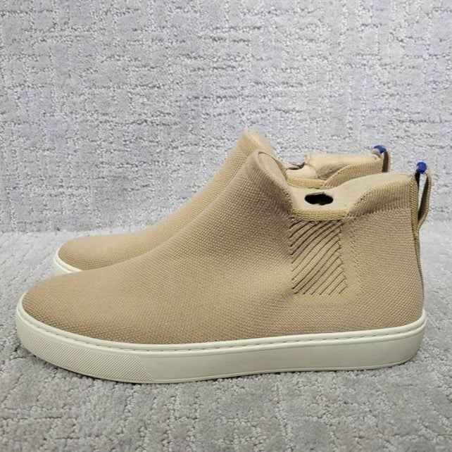 Rothy's The Chelsea Women's Size US 10 Camel Merino Knit Pull On Ankle Boots